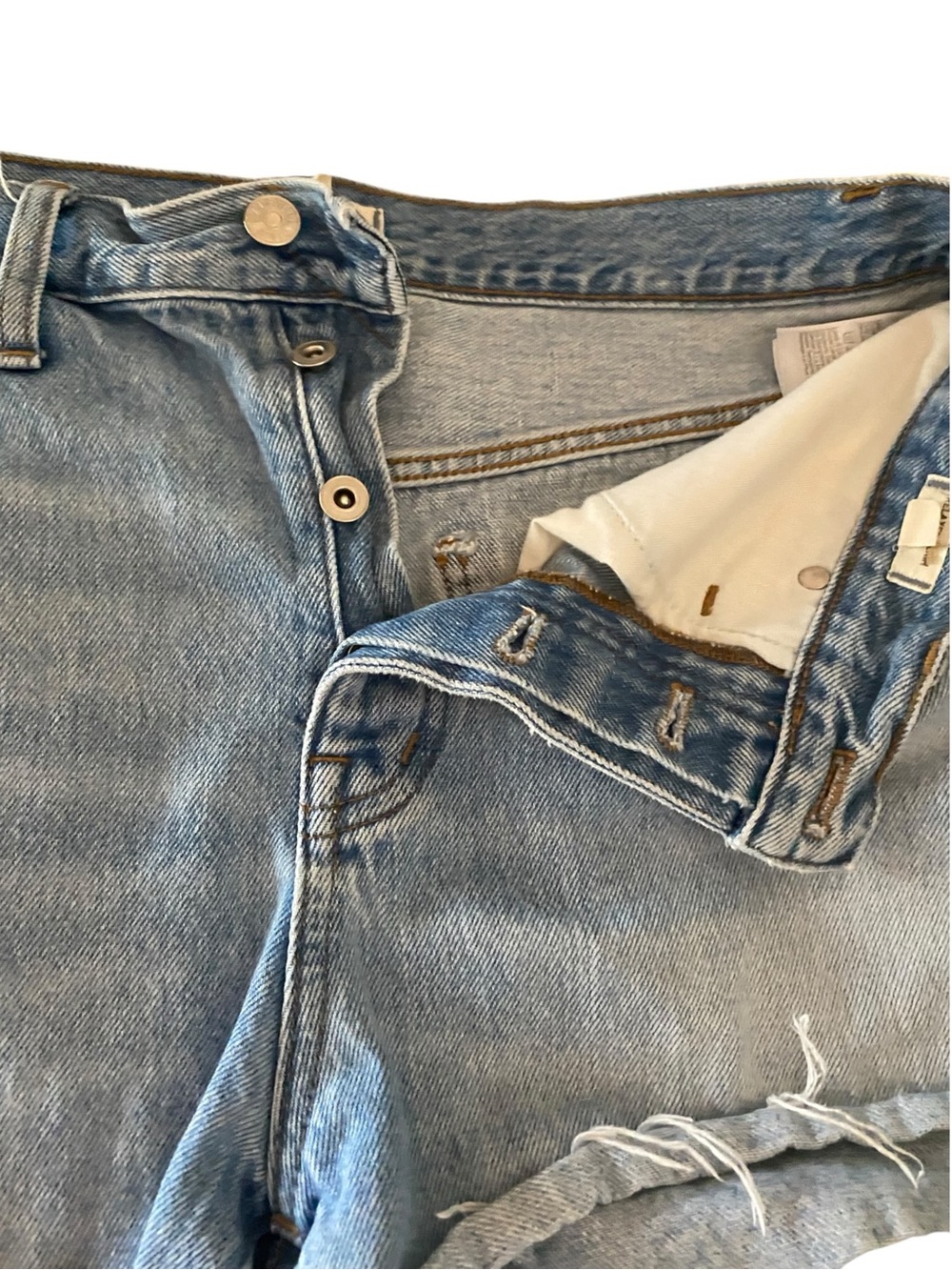 Madewell Relaxed Denim Medium Wash Cutoff Jean Shorts Button Fly 29 Basic boho - Picture 7 of 10